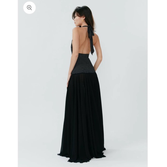 Set Studio Rosalia Maxi Dress - Polka Dot Black - Picture 5 of 10